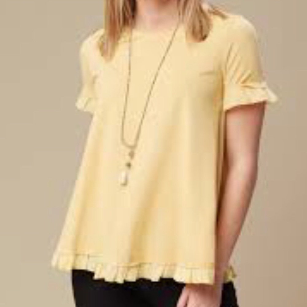 Altar’d State Yellow Ruffle Top